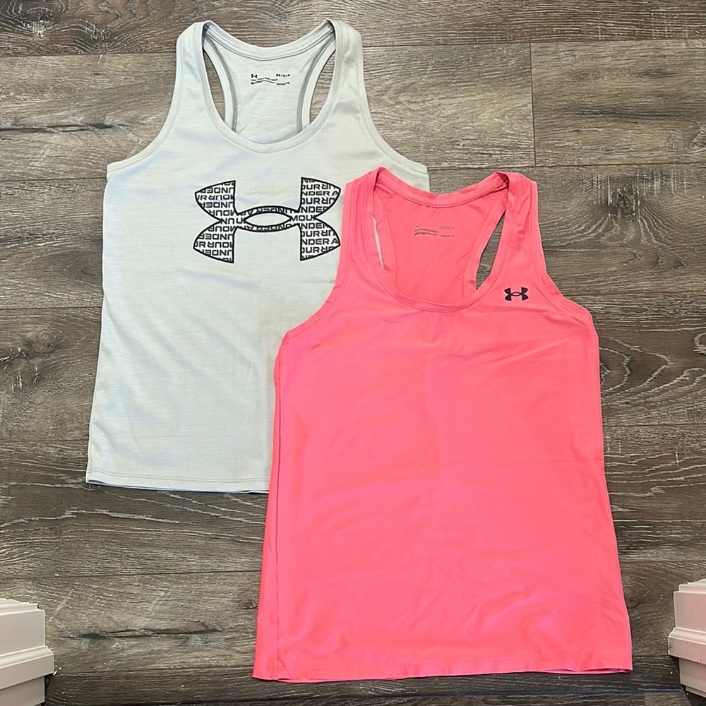 Under Armour White and Pink Tank Duo